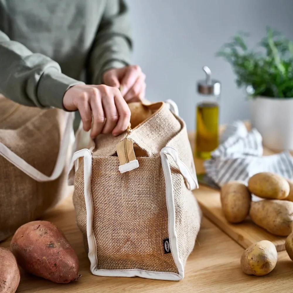 4 Food storage bags, for dry goods, 9.5 qt